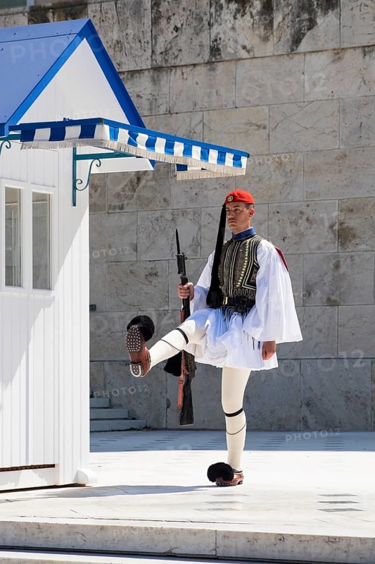 Evzone in front of the Tomb of the Unknown Soldier