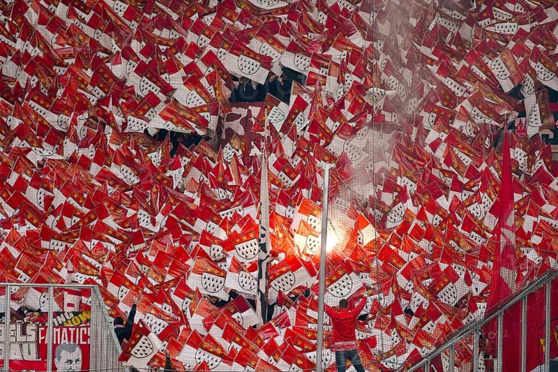 Cologne fans with flags