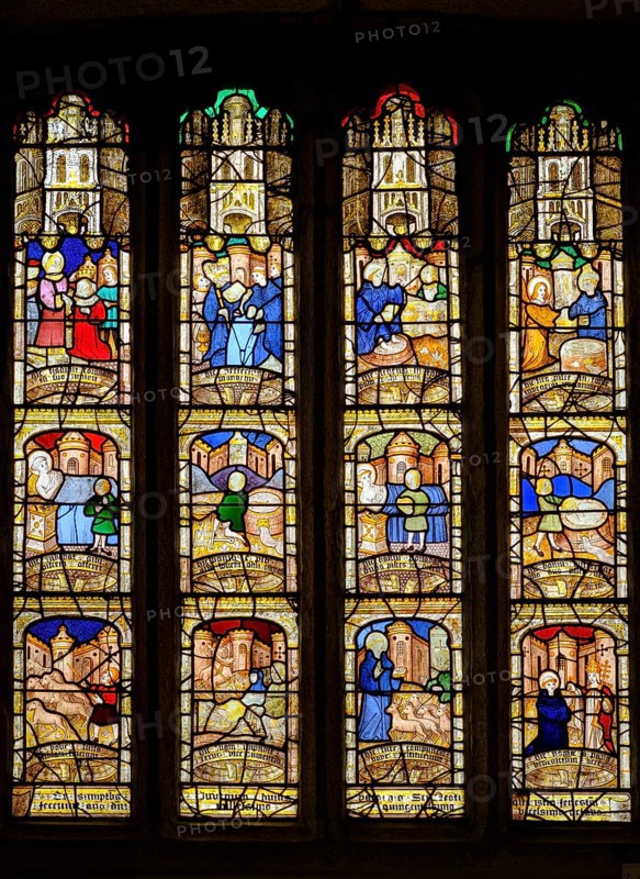 Glass window in parish church