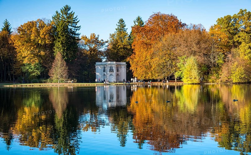 Pagodenburg reflected in Lake Pagodenburg