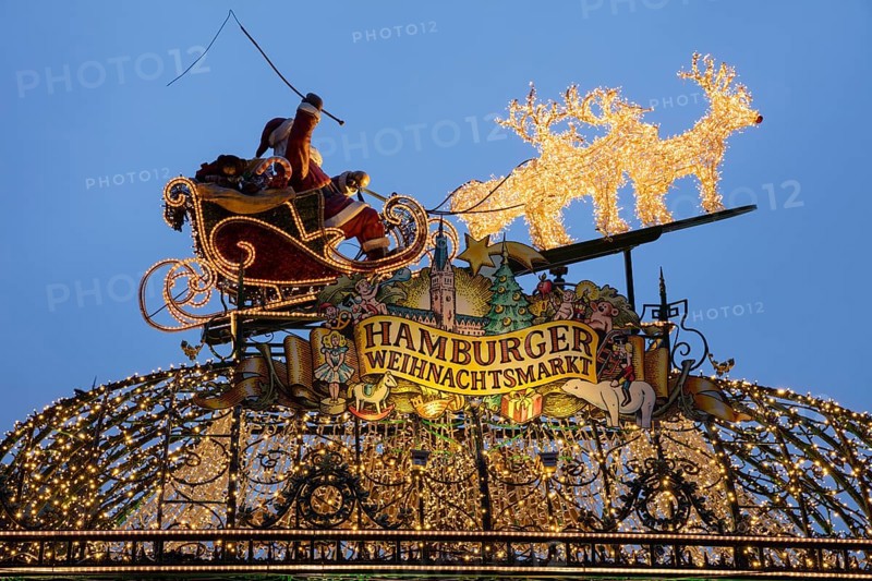 Santa Claus with reindeer sleigh