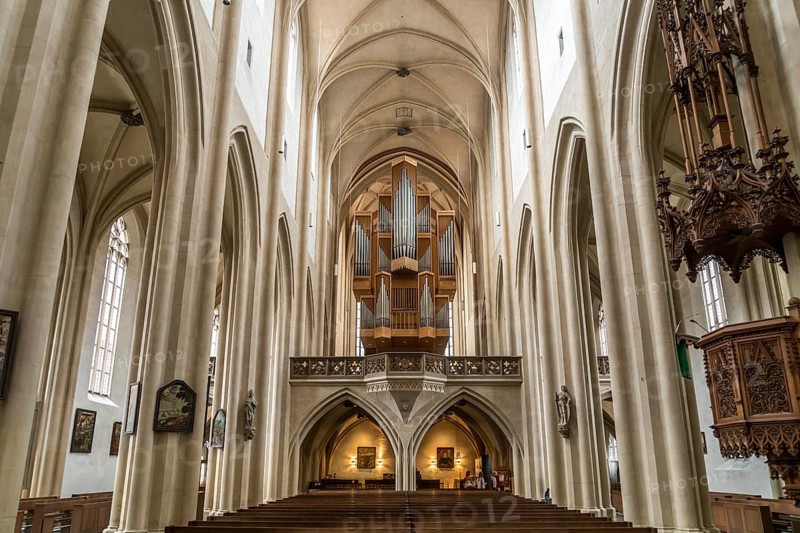 Church organ of the Evangelical Lutheran parish church St. Jakob in Rothenburg ob der Tauber