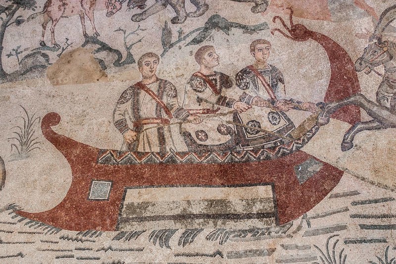 Ancient roman floor mosaic