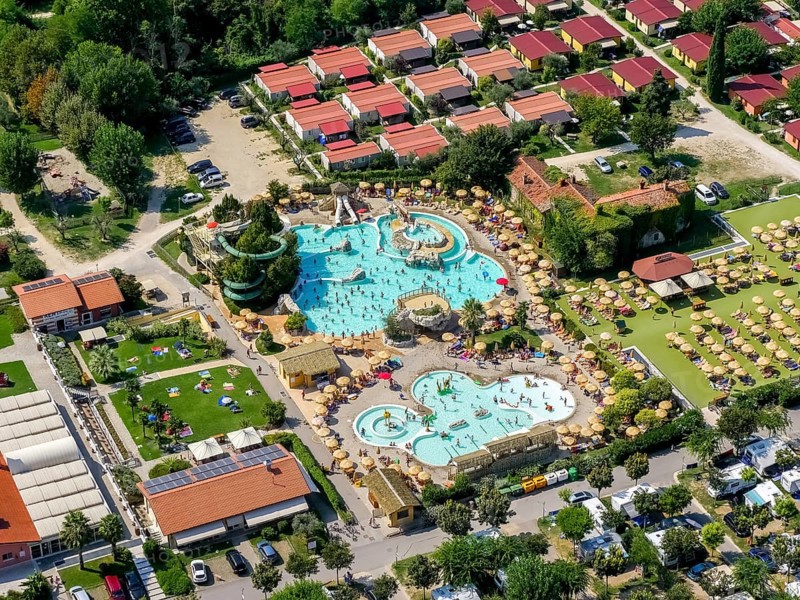 Aerial view of Piani di Clodia Camping