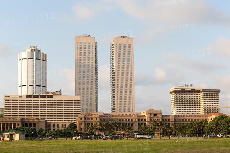 Twin towers of World Trade Centre and modern hotels
