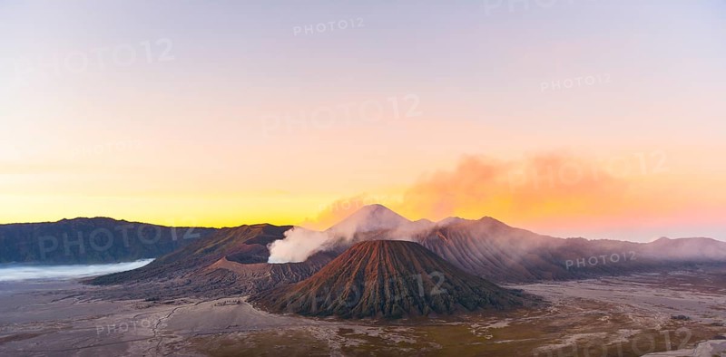 Smoking volcano Gunung Bromo