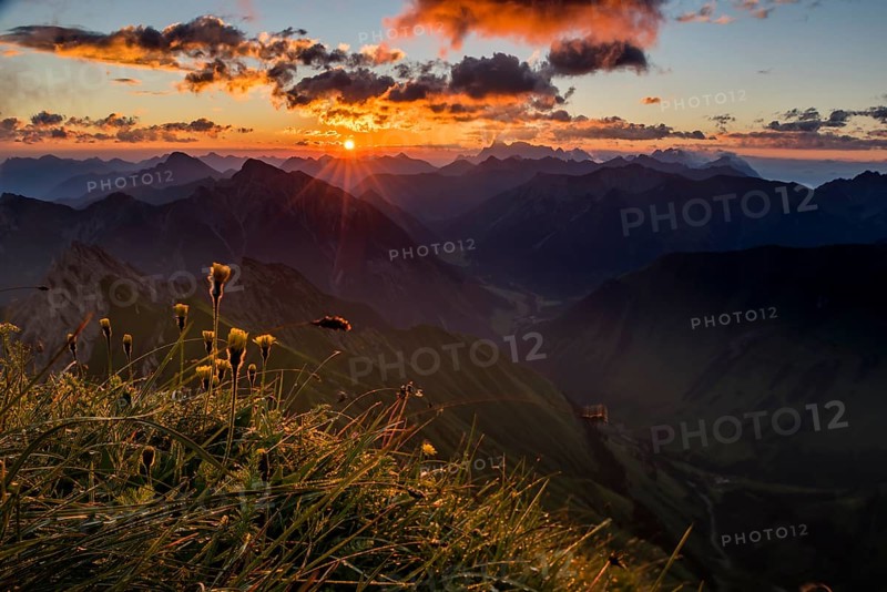 Ausserfern mountains at sunrise