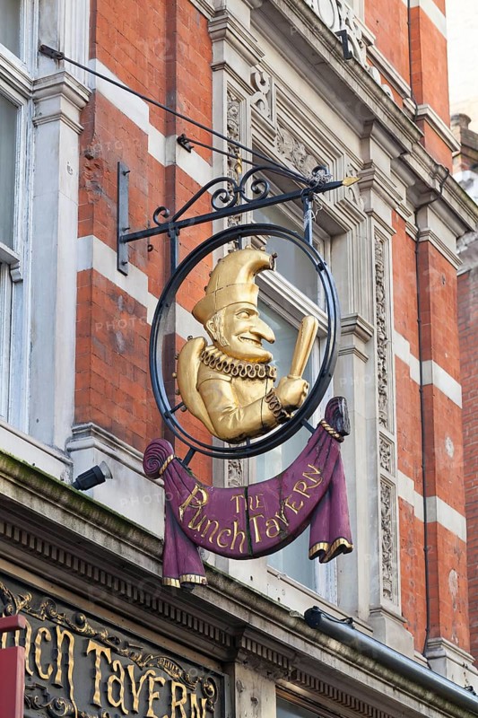 The punch tavern pub sign