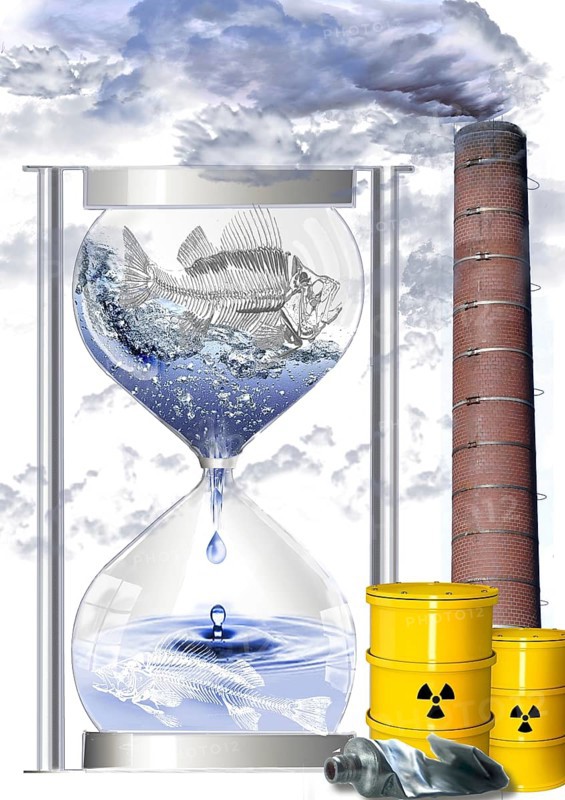 Photo collage on the subject of environmental protection