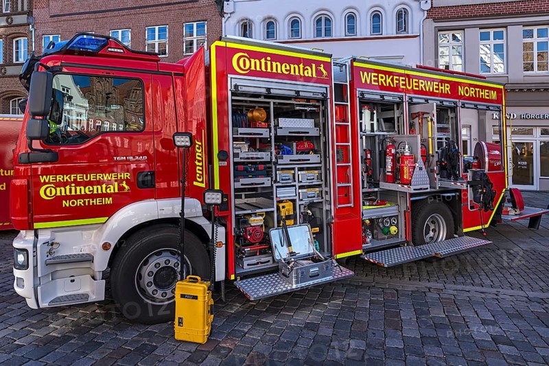 Modern emergency vehicle of the Northeim plant fire brigade