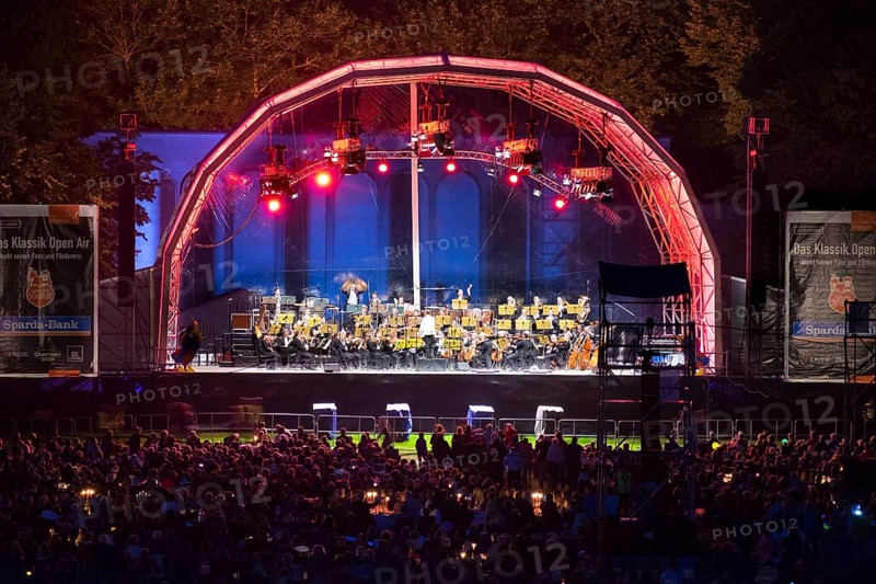 The Nuremberg Symphony Orchestra plays at the Classic Open Air Concert at the Picnic in the Park