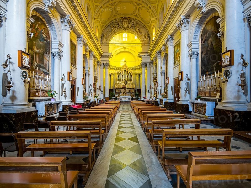 Interior of Parrocchia Maria SS Church. Annunziata