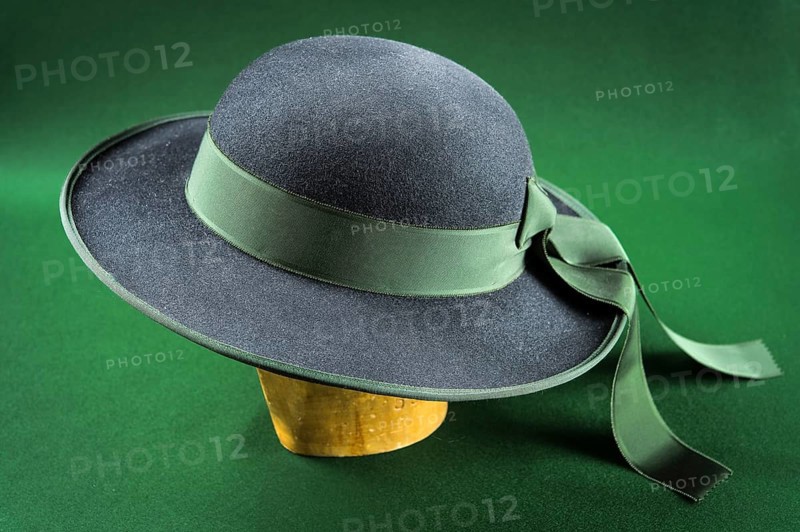 Completed wool felt hat