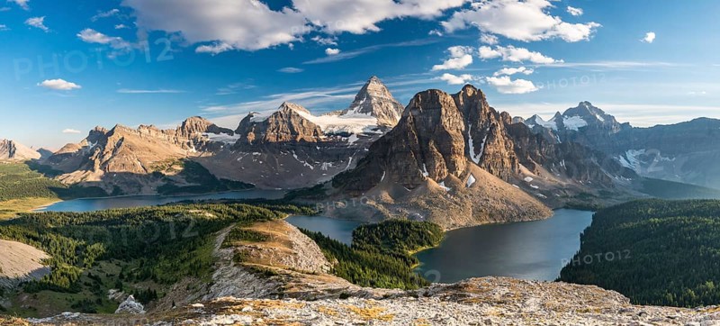 View from the summit of Mount Nublet on Mount Assiniboine