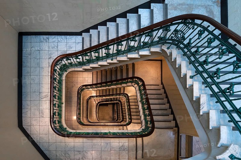 Old staircase in a former office building