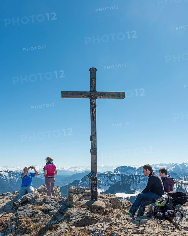 Summit cross at the summit of Brecherspitz