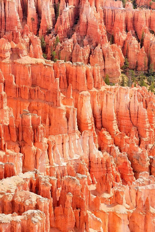 Red eroded limestone columns