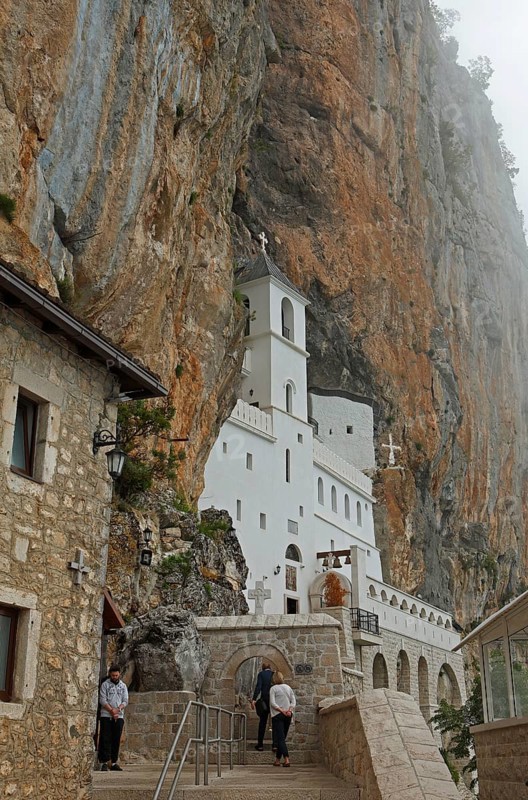 Ostrog Monastery built in rock
