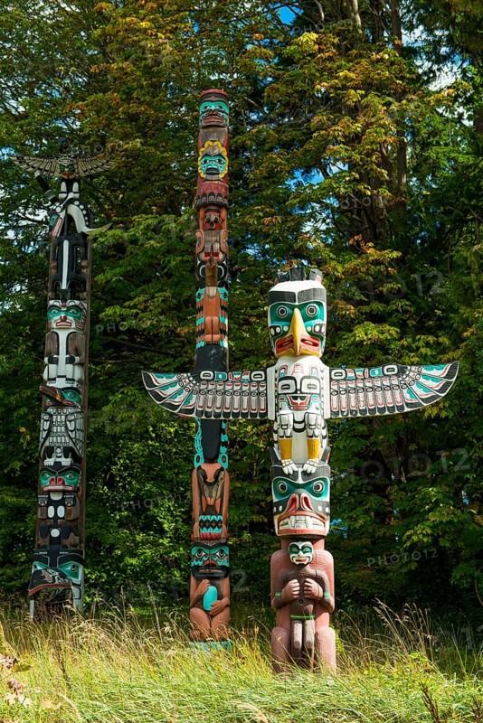 Native American totem poles