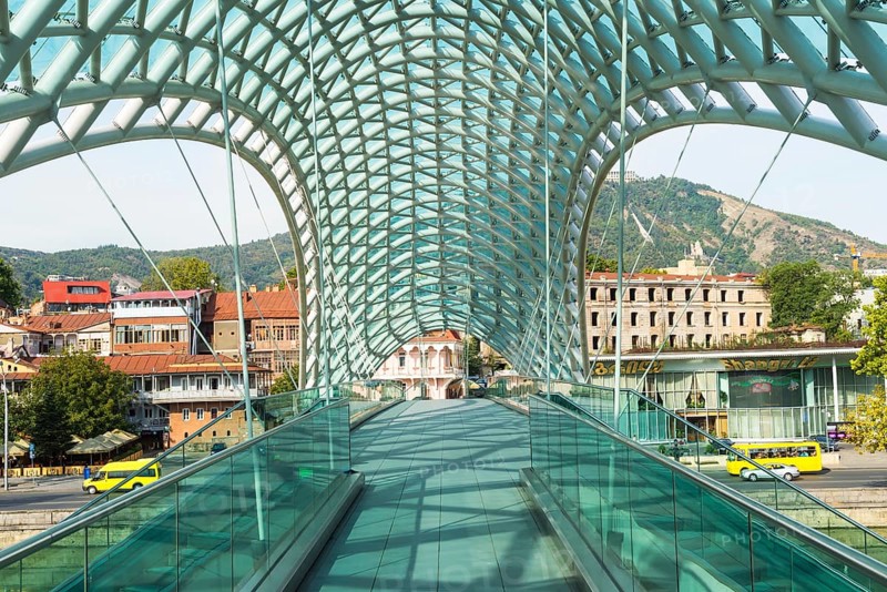 Peace Bridge over the Mtkvari river