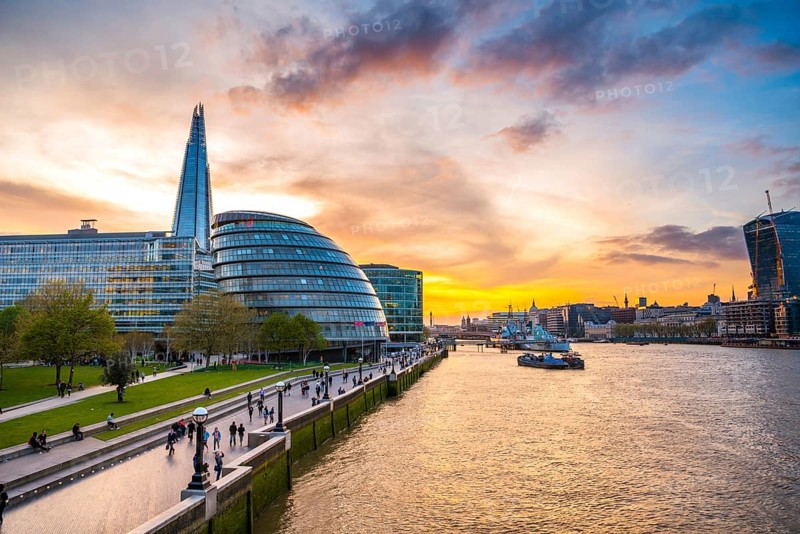 Riverside promenade on the Thames