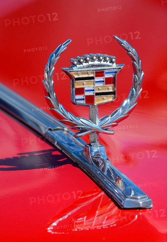Hood ornament on Cadillac Cupe DeVille 1973
