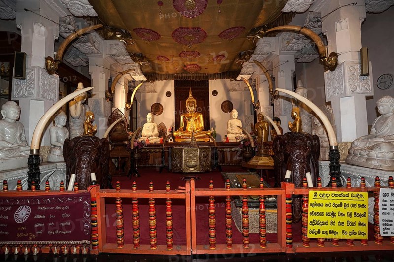 Buddha statues in Sri Dalada Maligawa or Temple of the Sacred Tooth Relic
