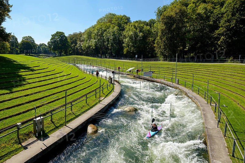 Kayaker on Augsburger Eiskanal