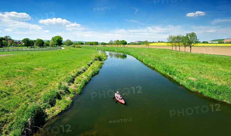 Canoe on the River Unstrut