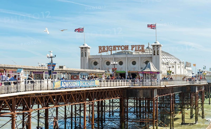 Tourists on the Brighton Palace Pier