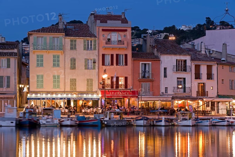 Houses at Port de Cassis harbour