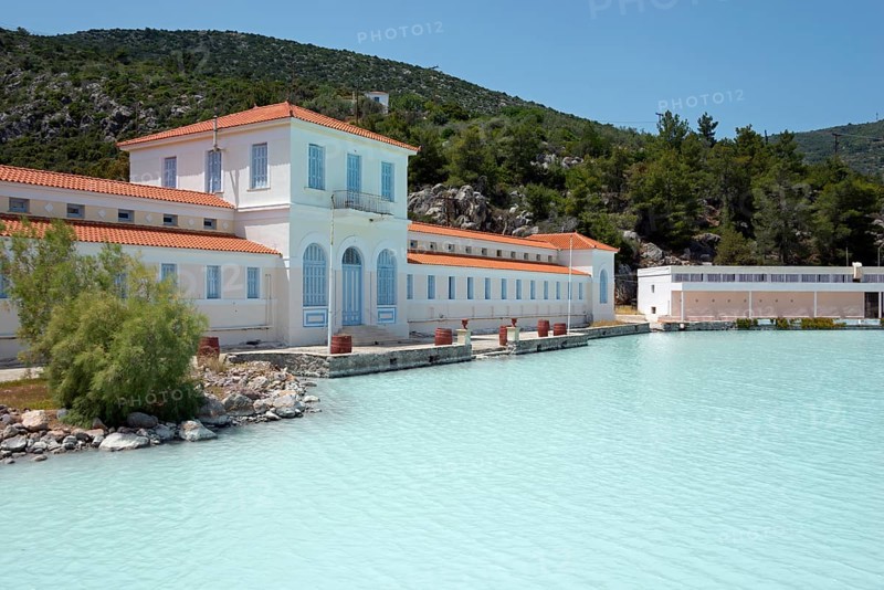 Spa with sulphur spring Vromolimni
