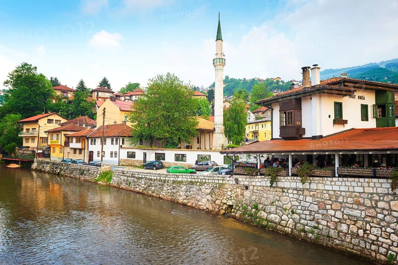 Hajjis Mosque along Miljacka river