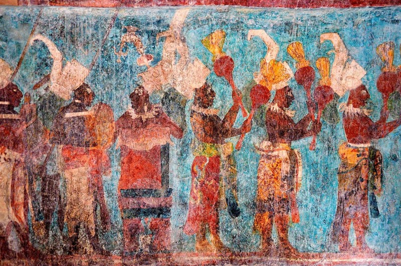 Original mural in temple
