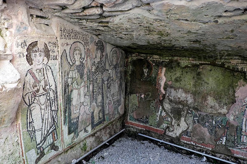 Wall mosaic in chapel
