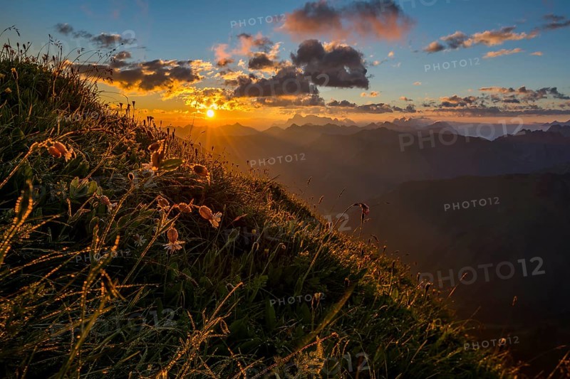 Ausserfern mountains at sunrise