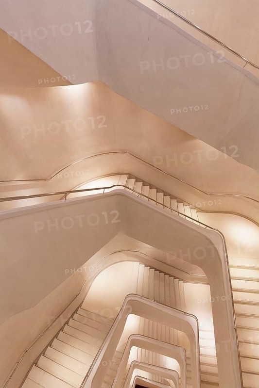 Staircase in the art museum CaixaForum