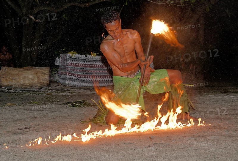 Traditional fire performer