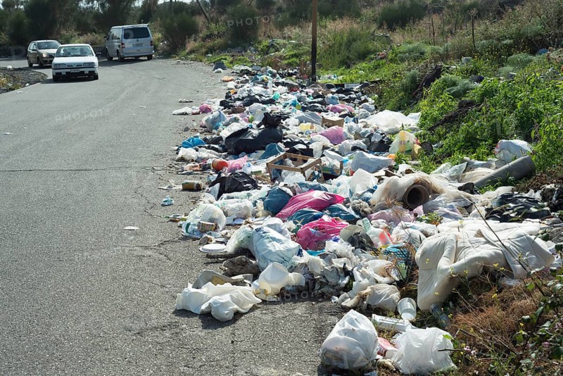 Garbage on street