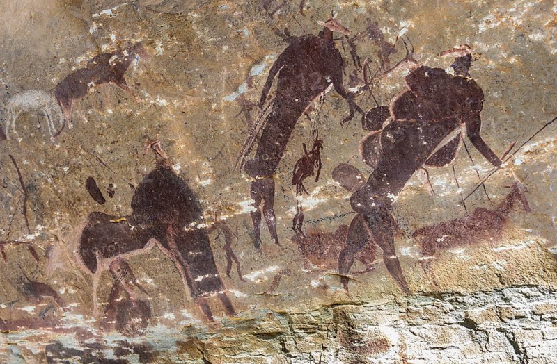 San rock paintings in a cave