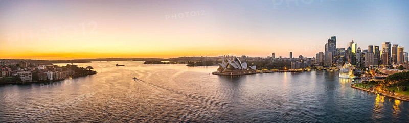 Circular Quay and The Rocks at dusk