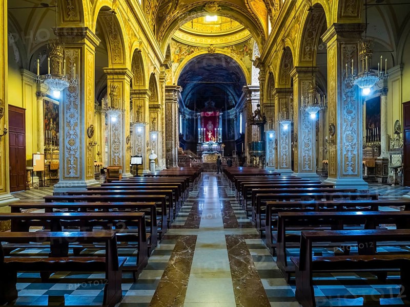 Interior of Parrocchia Maria SS Church. Annunziata