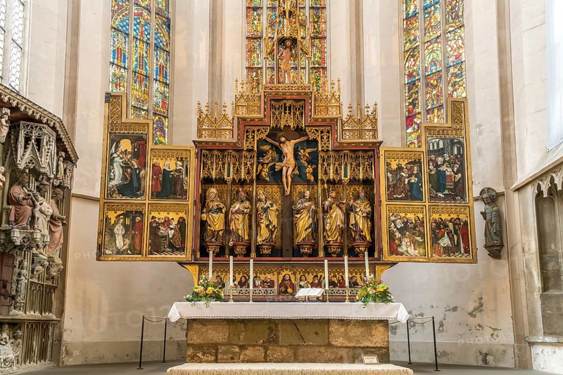 Twelve messenger altar in the parish church St. Jakob in Rothenburg ob der Tauber