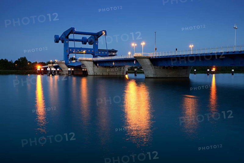Lift bridge over Peenestrom to Usedom Island
