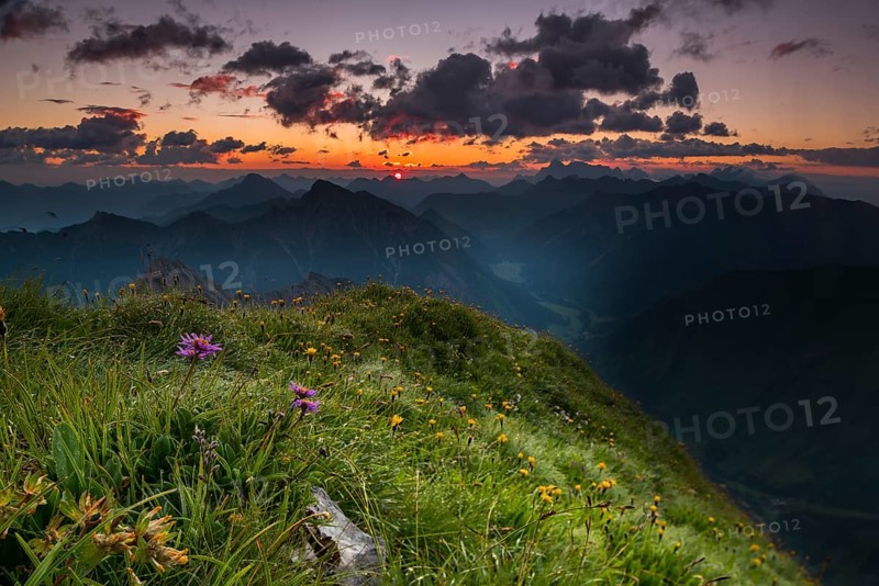 Ausserfern mountains at sunrise