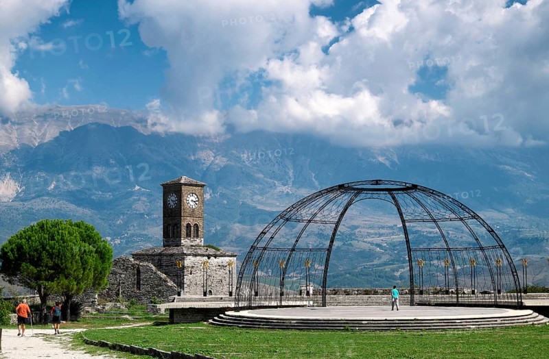 Clock tower in Gjirokastra Castle
