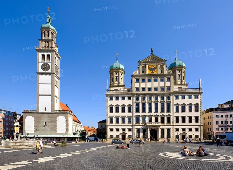 Perlachturm and City Hall at the main square