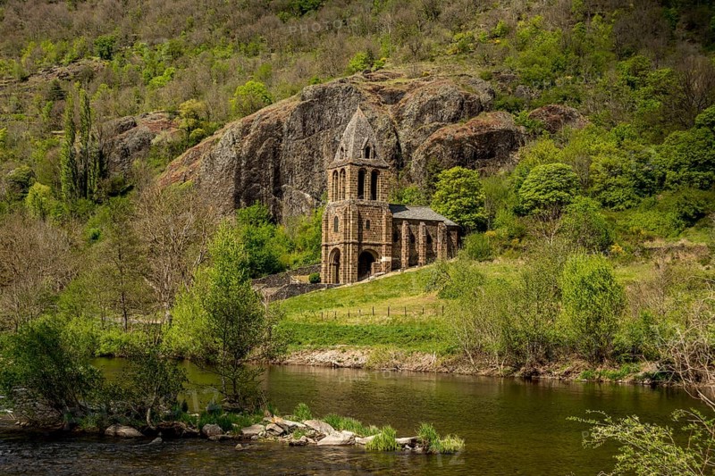 Notre Dame des Chazes church on the River Allier