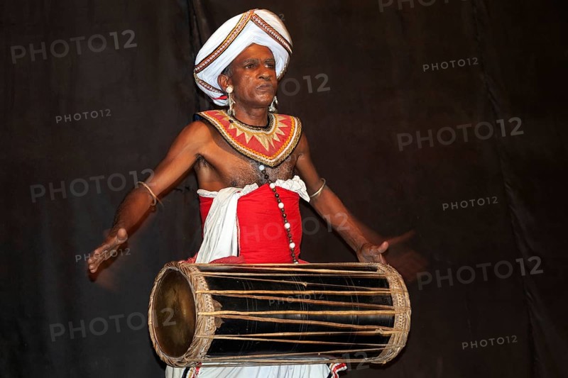 Drummer in traditional costume
