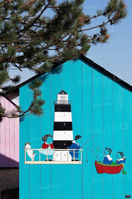 Colorful beach hut